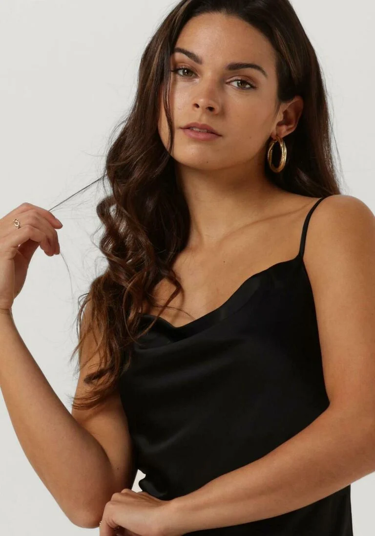 Y.A.S. zwarte y.a.s. mini jurk yasdotteadrape strap mini dress