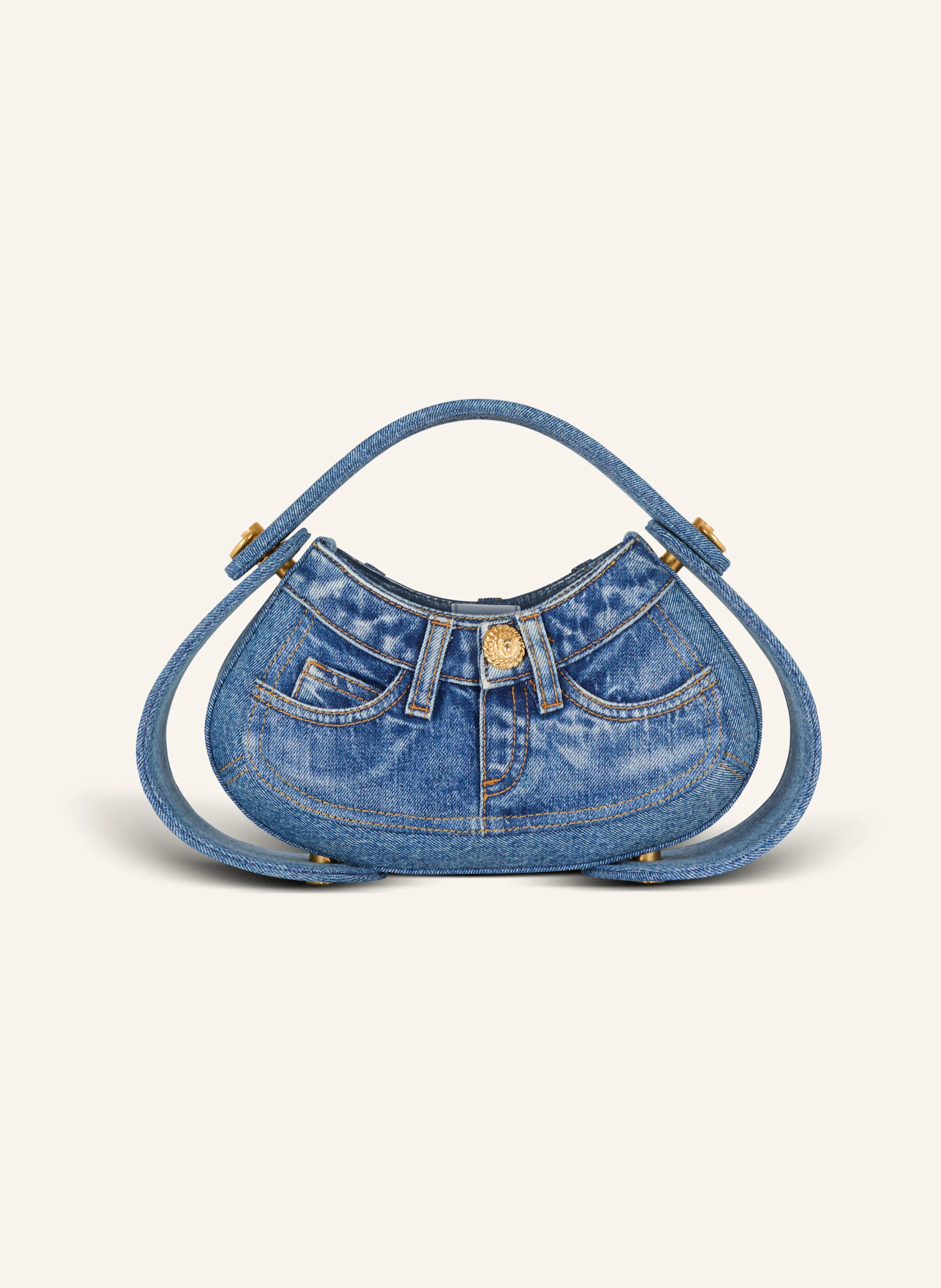 BALMAIN Mittelgroße Tasche Jolie Madame aus Denim