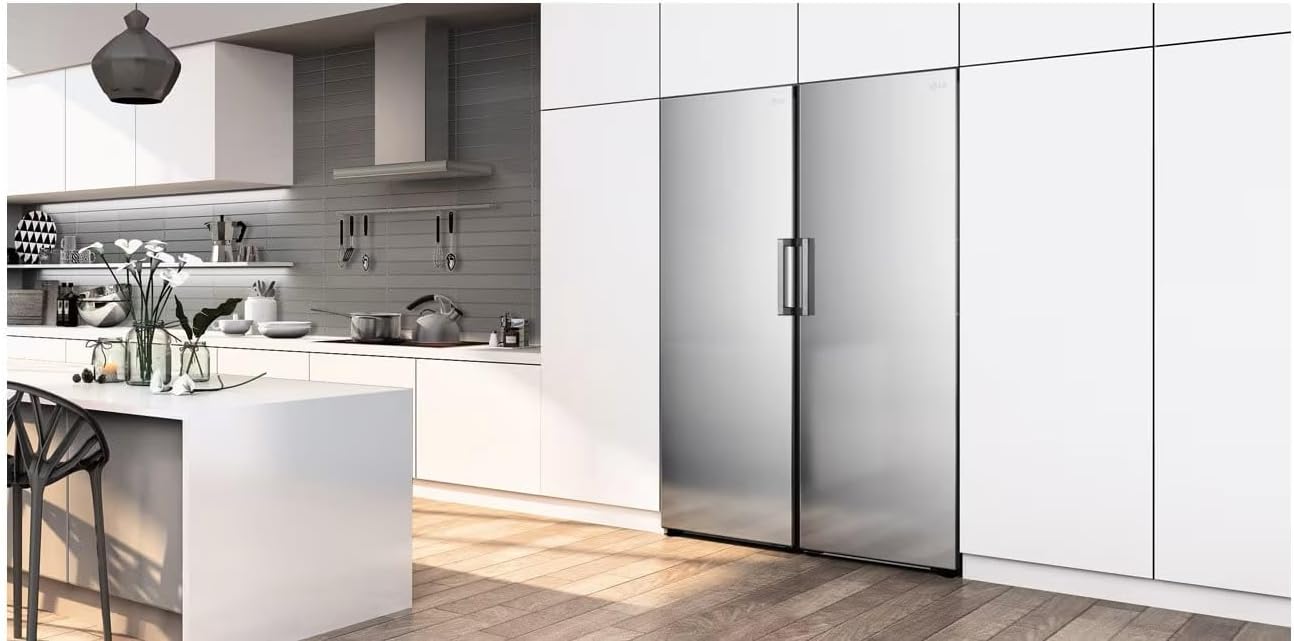 LG GLM71MCCSX, Klasse C, 386 L, Kühlgerät mit Touchdisplay, XXL-Stauraum, DoorCooling+, WiFi - Matte Black