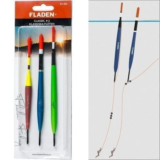 Fladen Fladen Float Classic 3pk Pakke Med 3 Ekstra Følsomme Dupper