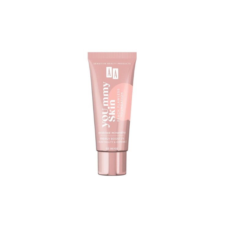 AA Yoummy Skin Peach Flawless Mineral Face Foundation /03/ Beige 30 ml
