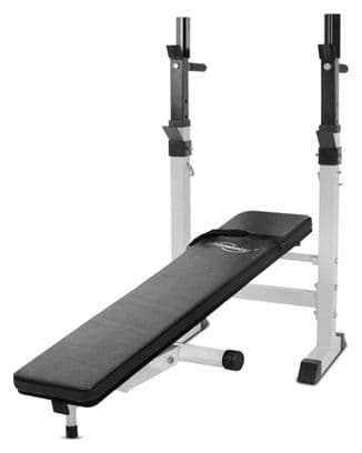Banc de musculation avec support de barres pliable réglable charge max 200 kg banc de poids d'entraînement fitness 01_0000214