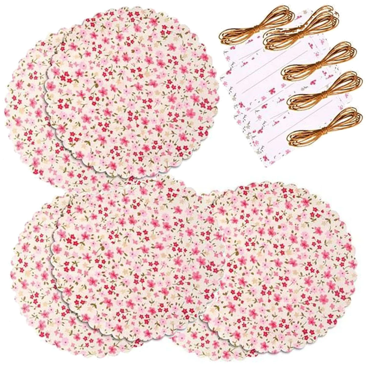 5 sets décoratif pour pot de confiture Fleurs Rayher