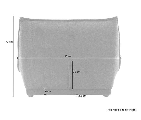 DOMO collection Loungsessel »Lugo«, grau