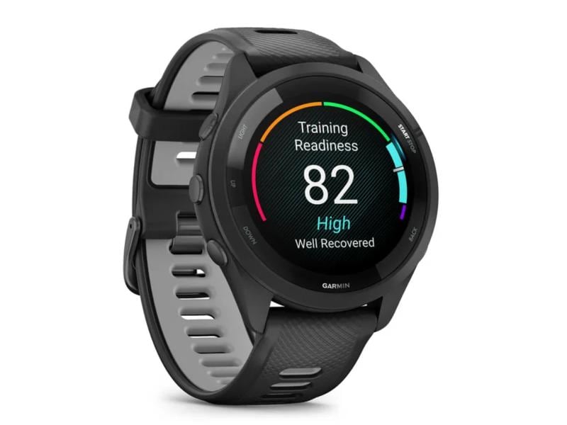 GARMIN Sportuhr Forerunner 265 Music Schwarz Smarte Laufuhr