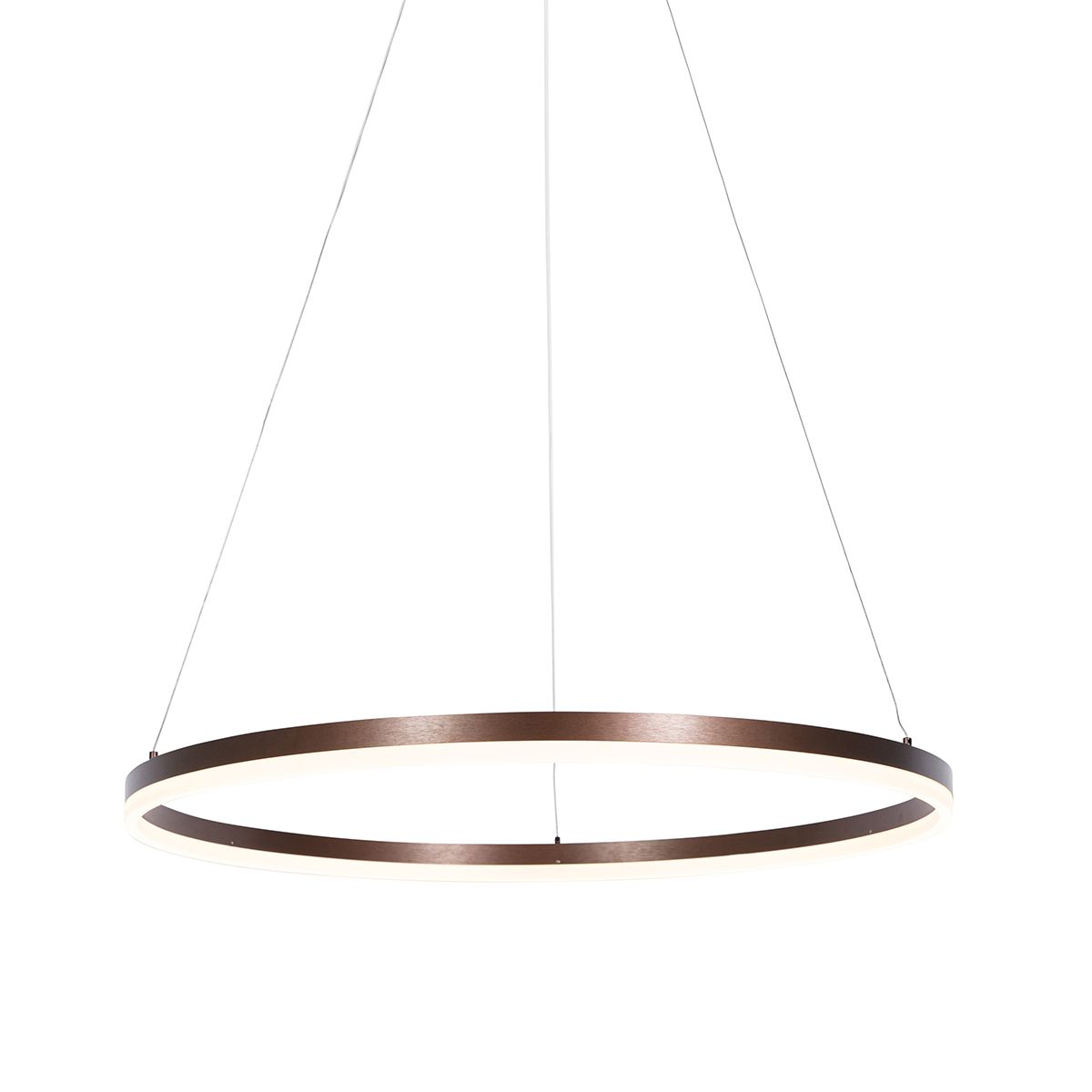 Hanglamp donkerbrons 80 cm incl. LED 3-staps dimbaar - Anello