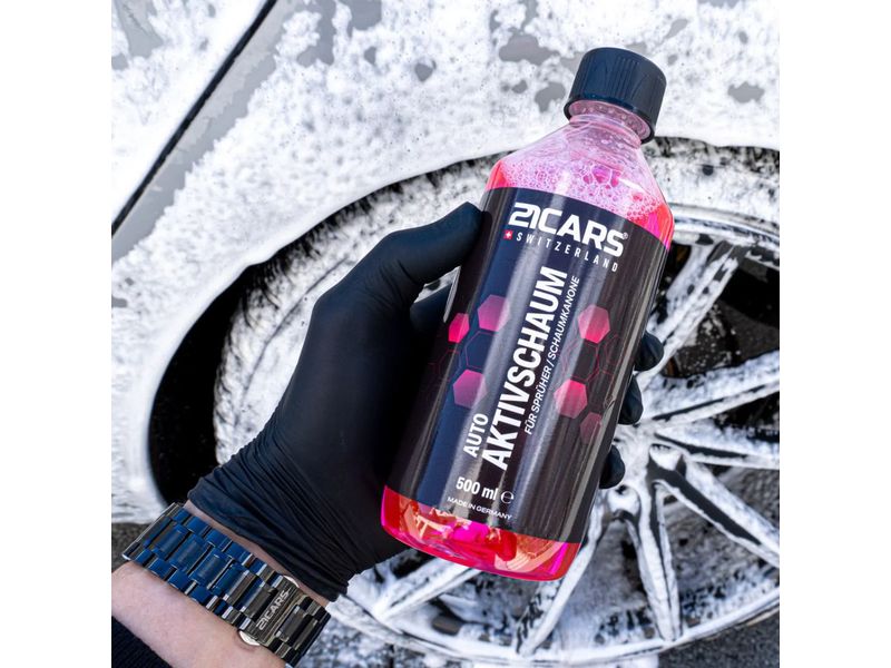21CARS Aktivschaum Reiniger 500 ml Himbeerduft Reiniger für maximale Sauberkeit