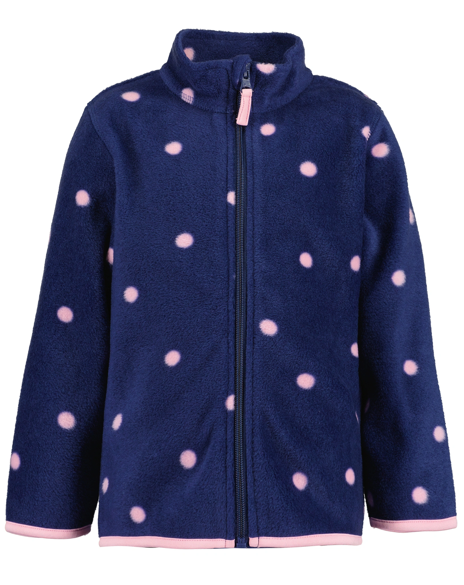 Fleecejacke DOTS mit Stehkragen in ultramarin