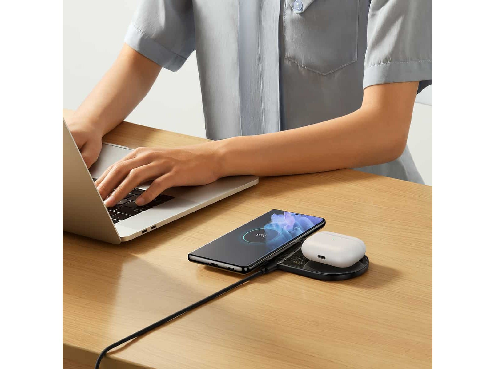 BASE DE CARREGAMENTO BASEUS WXSX010101 WIRELESS 2 EM 1
