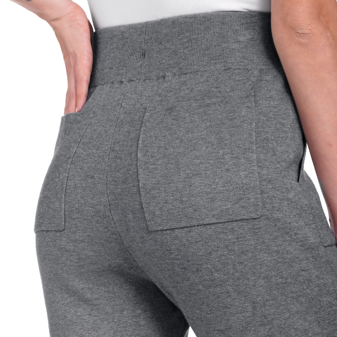 Damen Hose in lockerer Struktur dunkelgrau