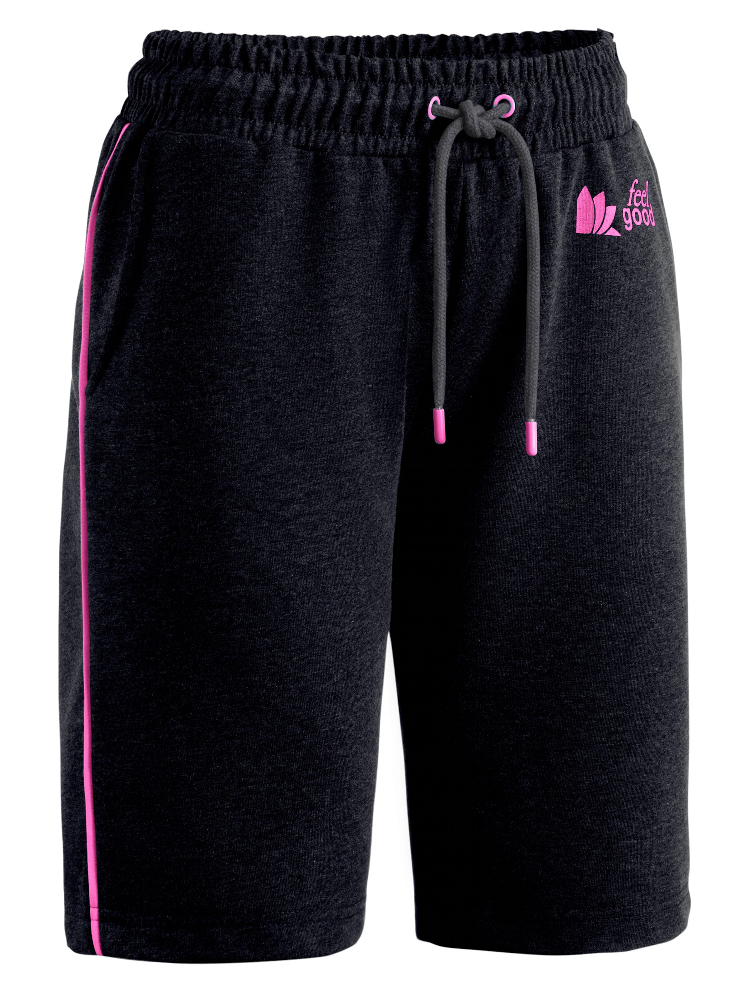 feel good Bermudas in schwarz + grau-meliert