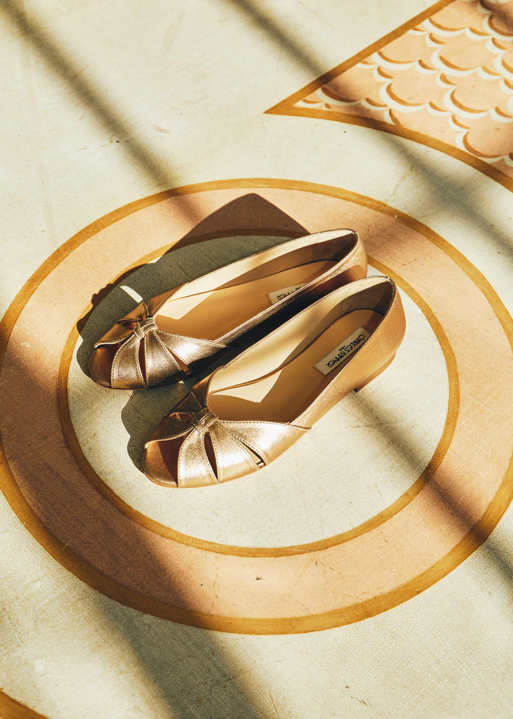 BALLERINE VICTOIRE CUIR PLATINE