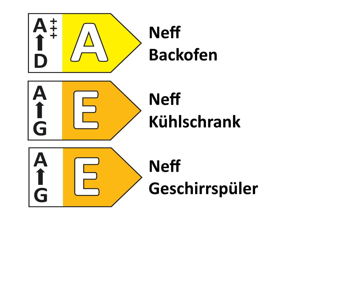 Einbauküche Ferna, alpinweiß, inkl. Neff Elektrogeräte