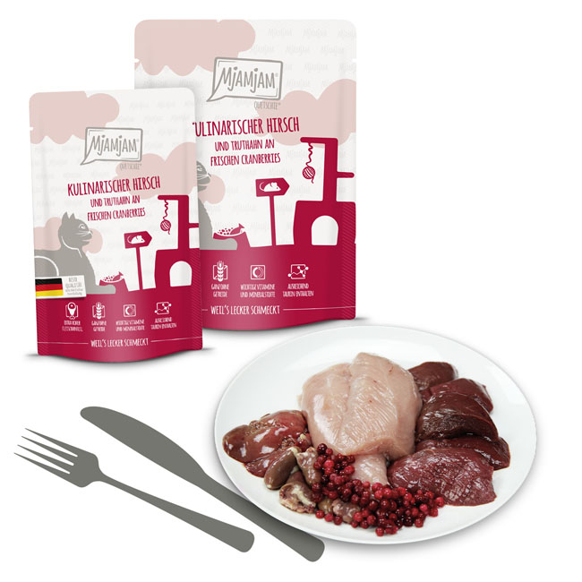 Quetschie - kulinarischer Hirsch und Truthahn an frischen Cranberries