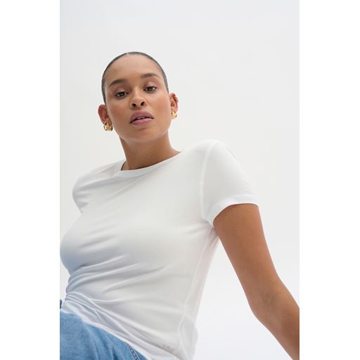 My Essential Wardrobe 16 The Modal Tee T-shirt, Bright White, S