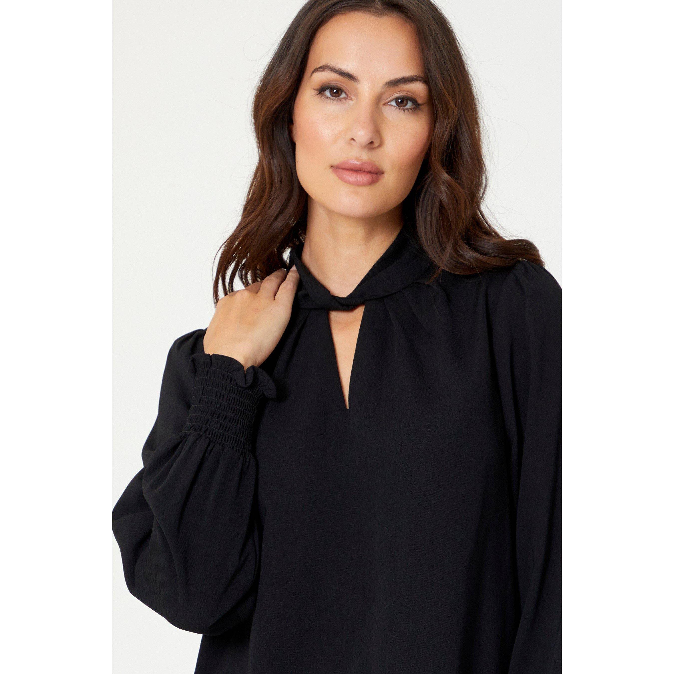 Be You Ladies Twist Neck Blouse