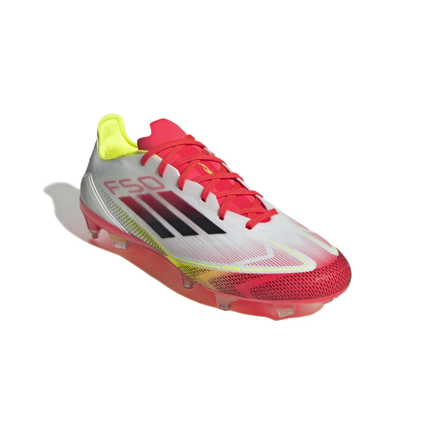 Adidas F50 Pro Gras Voetbalschoenen (FG) Wit Rood Zwart Geel
