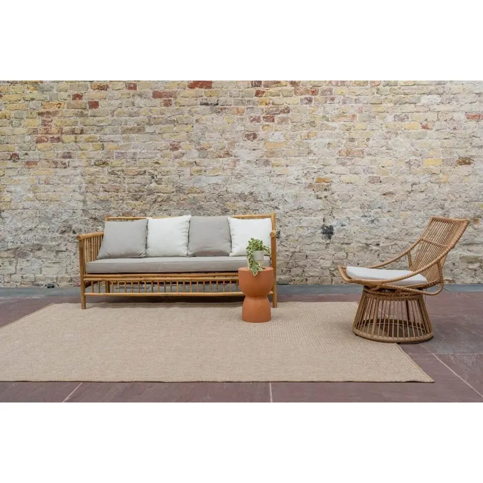 Interieur05 Jute buitenkleed naturel lines - 380 x 280 cm