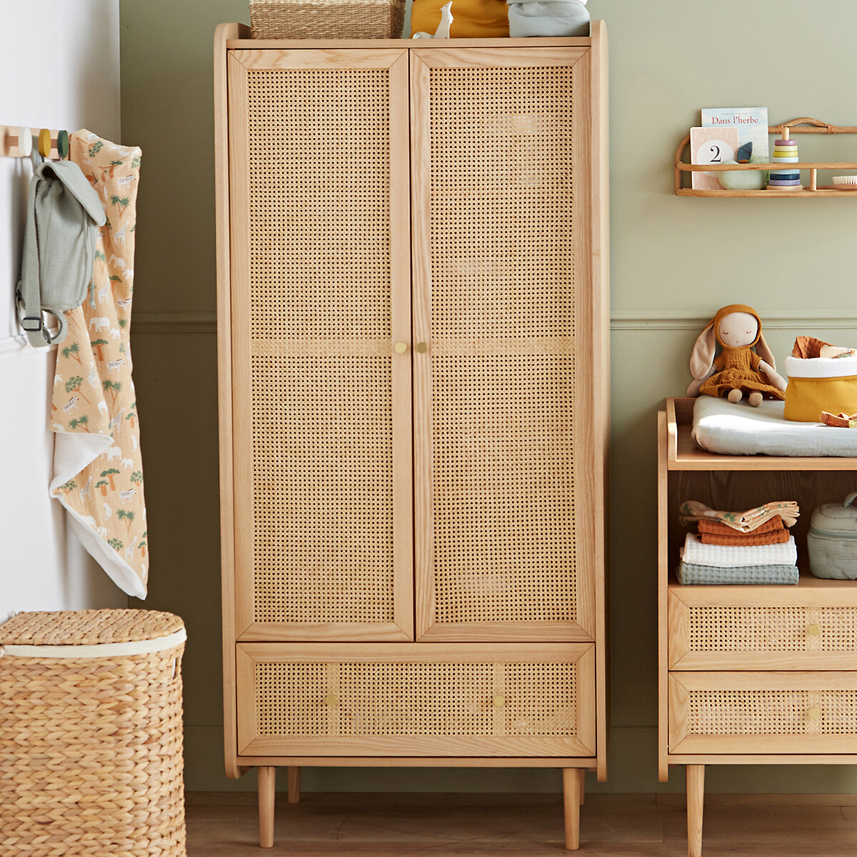 LA REDOUTE INTERIEURS<br>Roupeiro infantil em rattan, Tempa