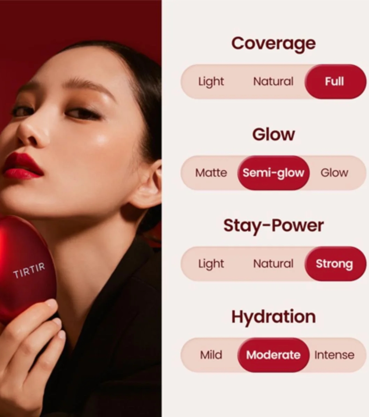 TIRTIR - Base de maquiagem Mask Fit Red Cushion - 21W: Natural Ivory