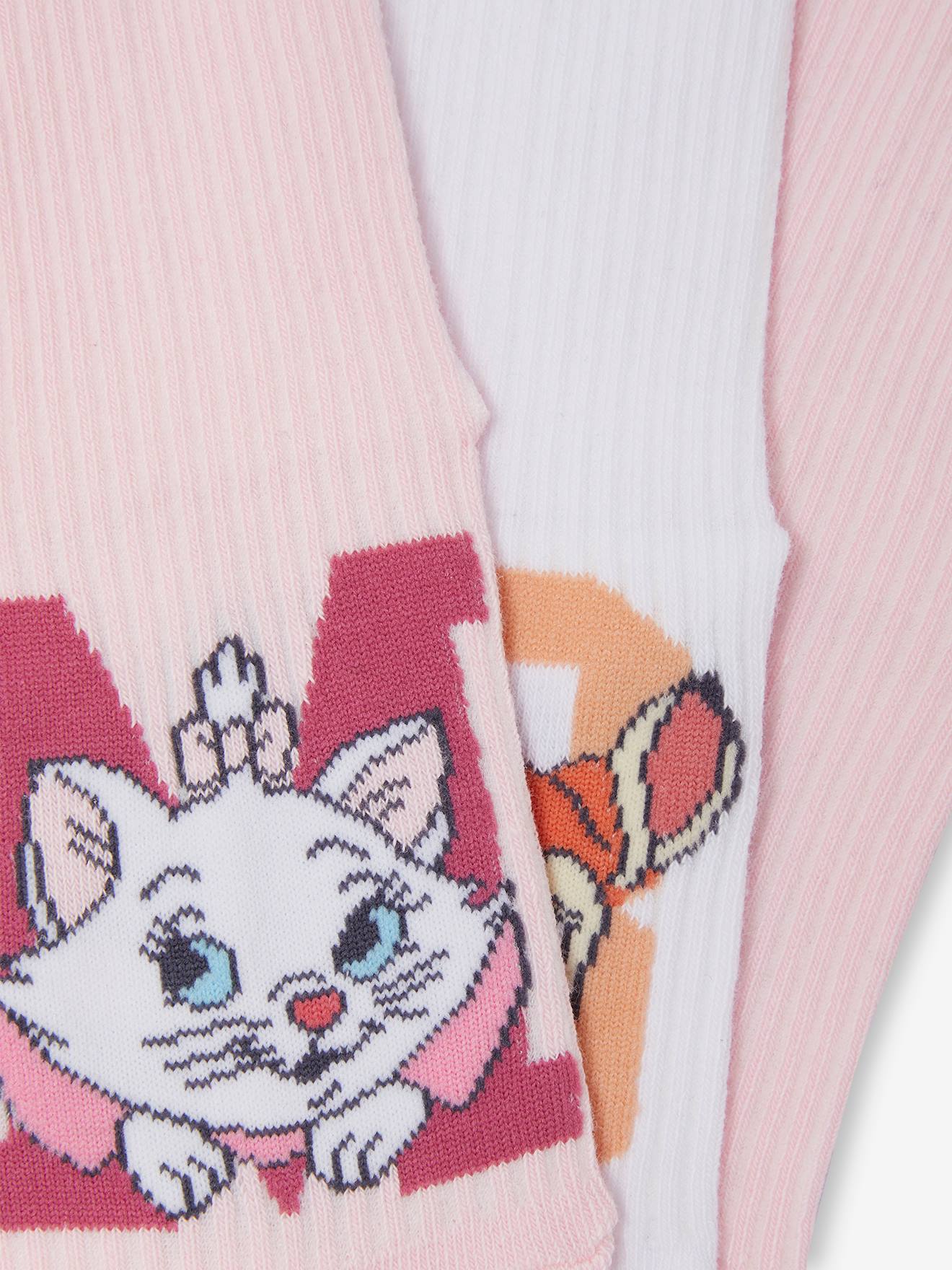 Pacote com 3 pares de meias DS® Animals, rosa claro