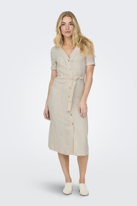 Only beige dames jurk