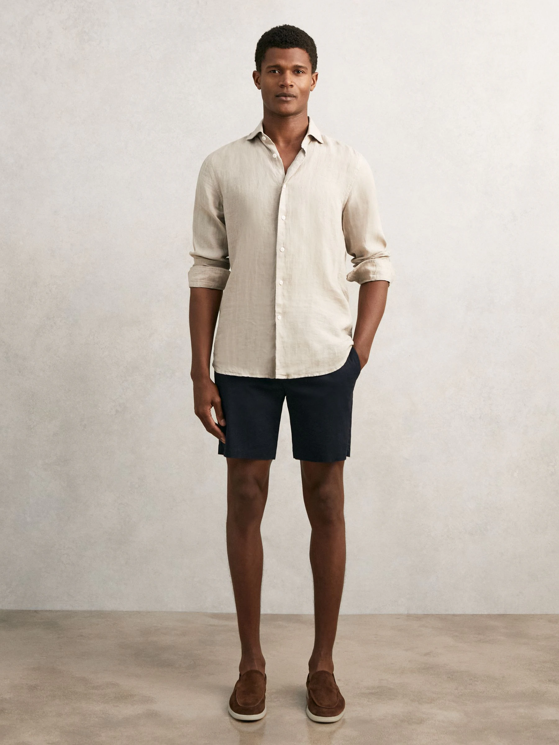 Marineblauw - Reiss - Wicket S - Casual korte chinoshort