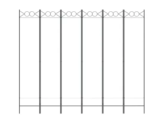 Cloison de séparation 6 panneaux Blanc 240x200 cm Tissu