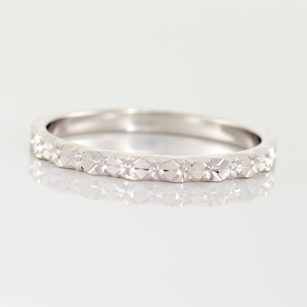 Alliance Marziale Ruban Plat Or Blanc