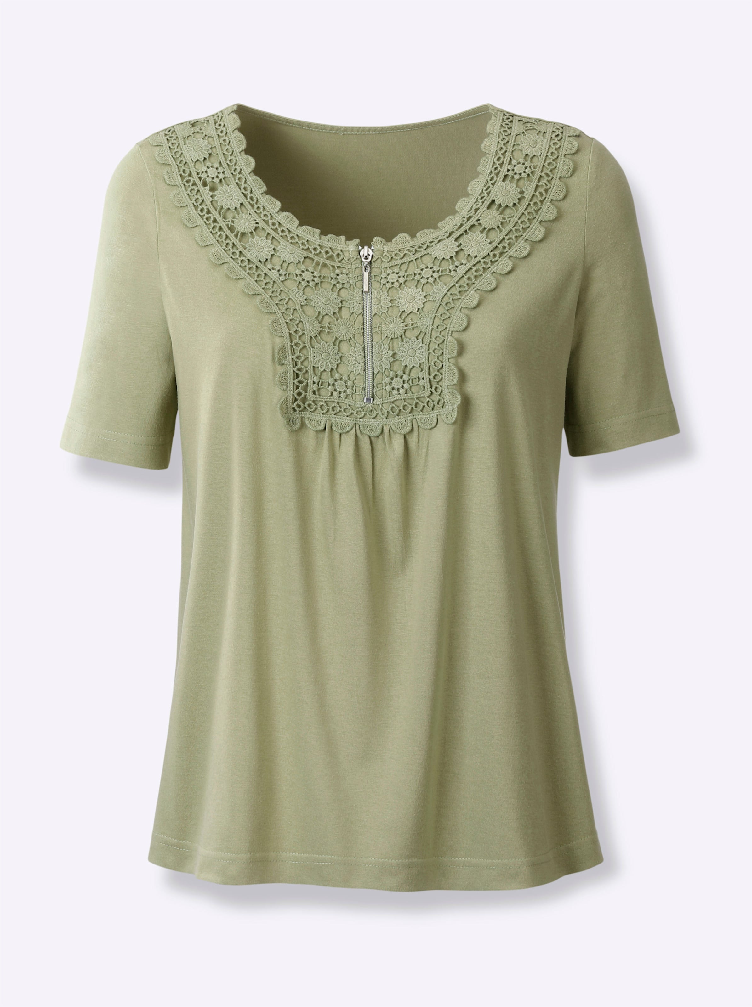 Kurzarmshirt in schilf