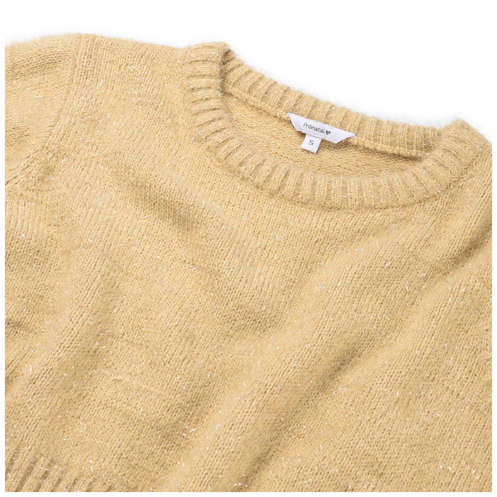 Prénatal zwangerschapstrui lange mouwen effen beige