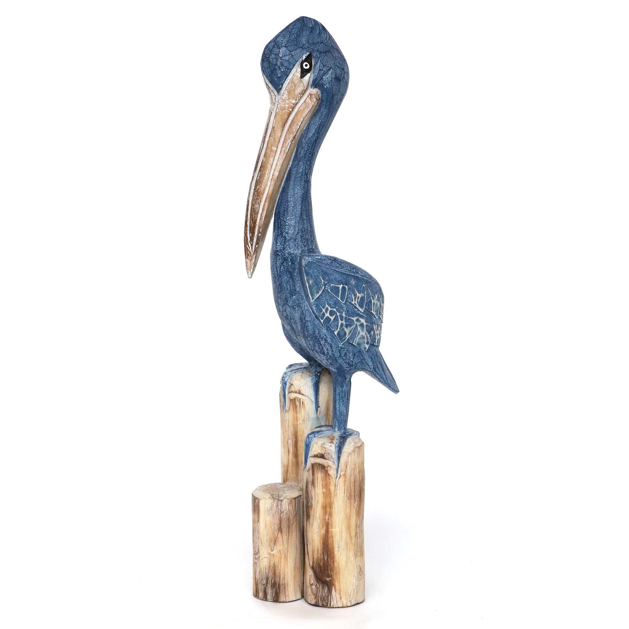 Pelikan-Skulptur blau, H 100 cm, B 25 cm, L 20 cm von fischer's lagerhaus