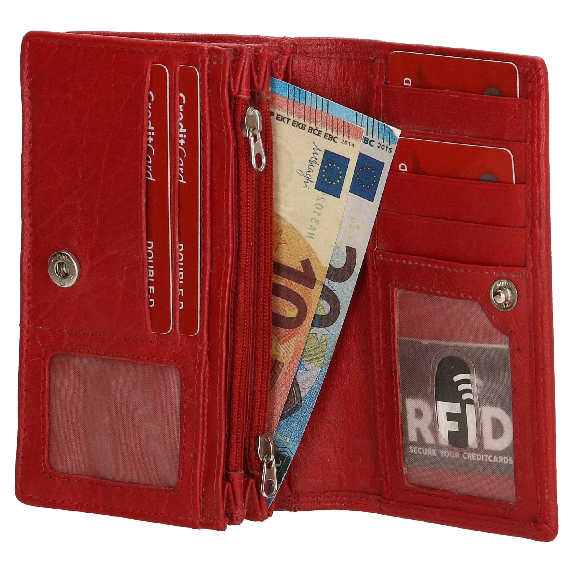 Double-D FH-Serie Portemonnee Rood