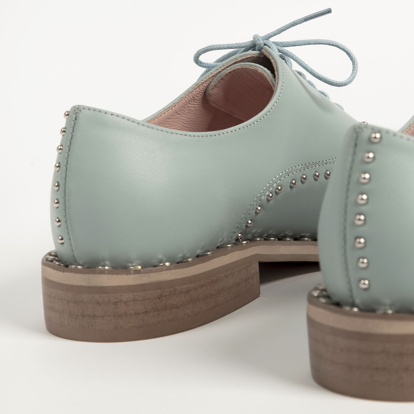L37 Richelieus en Cuir Cool Jet bleues