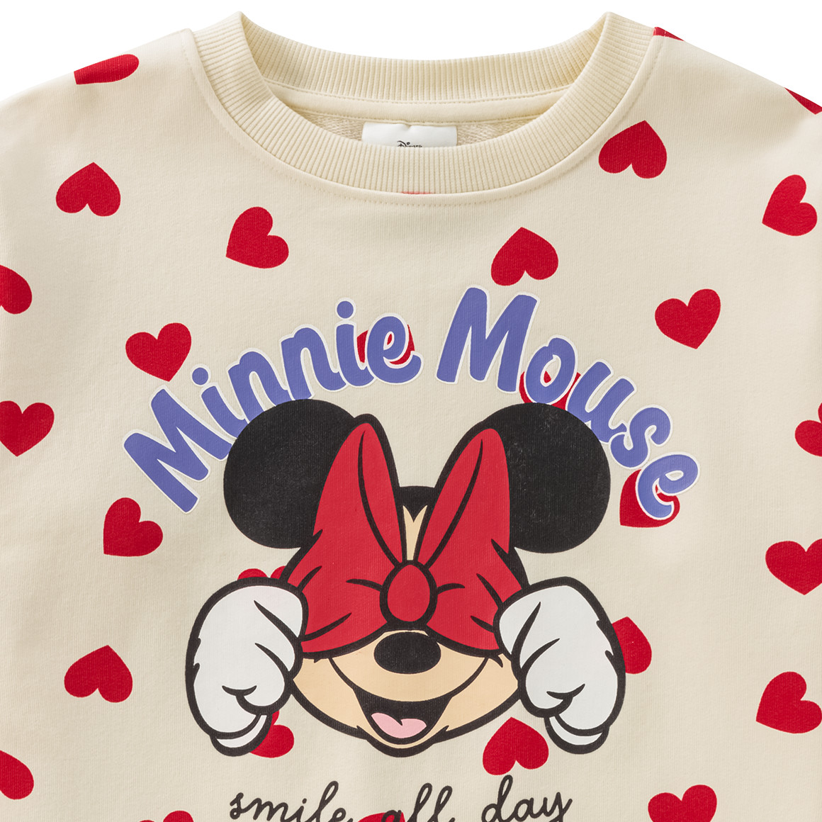 Topolino Minnie Maus Sweatshirt mit großem Print rot / creme