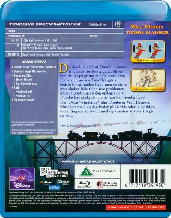 Dumbo - 1941 - Disney - Blu-Ray