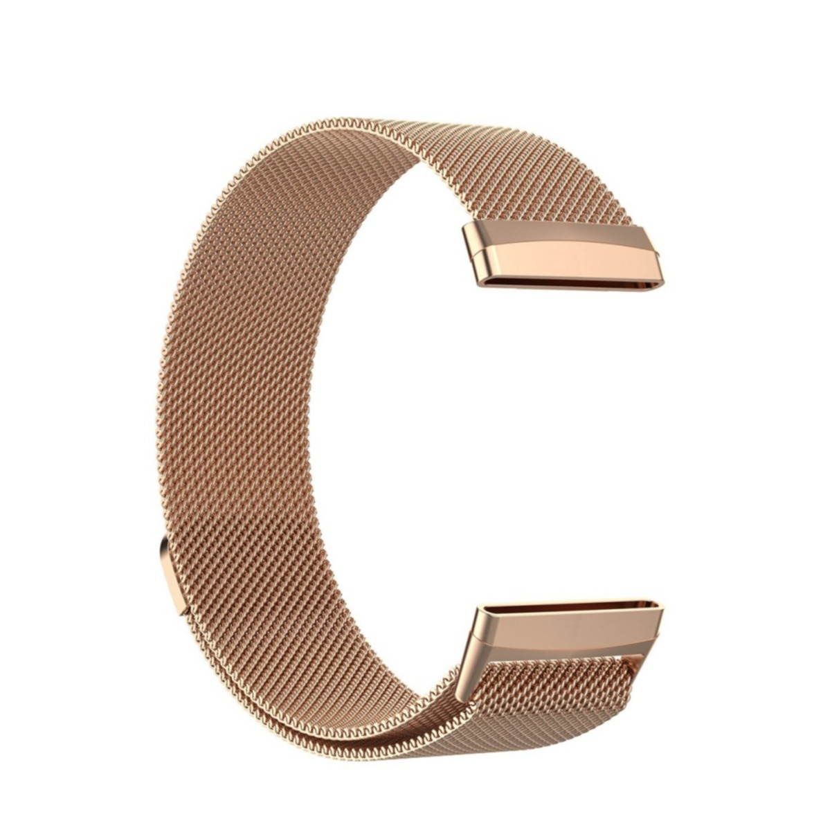 Fitbit Versa 4 / Sense 2 Edelstahl Armband Milanaise Magnetverschluss (Gelenkumfang: 150-230mm) - Roségold