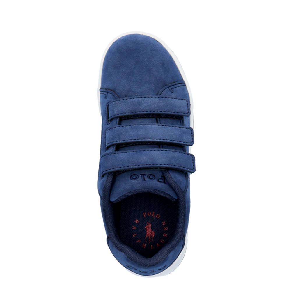 Ralph Lauren Heritage Court III Schoolkind suède sneakers blauw