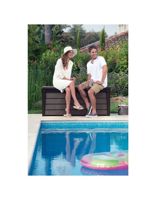 Keter Opbergbox Brushwood - Tuinmeubelen - 145x69.7x60.3 cm 455 l Grijs