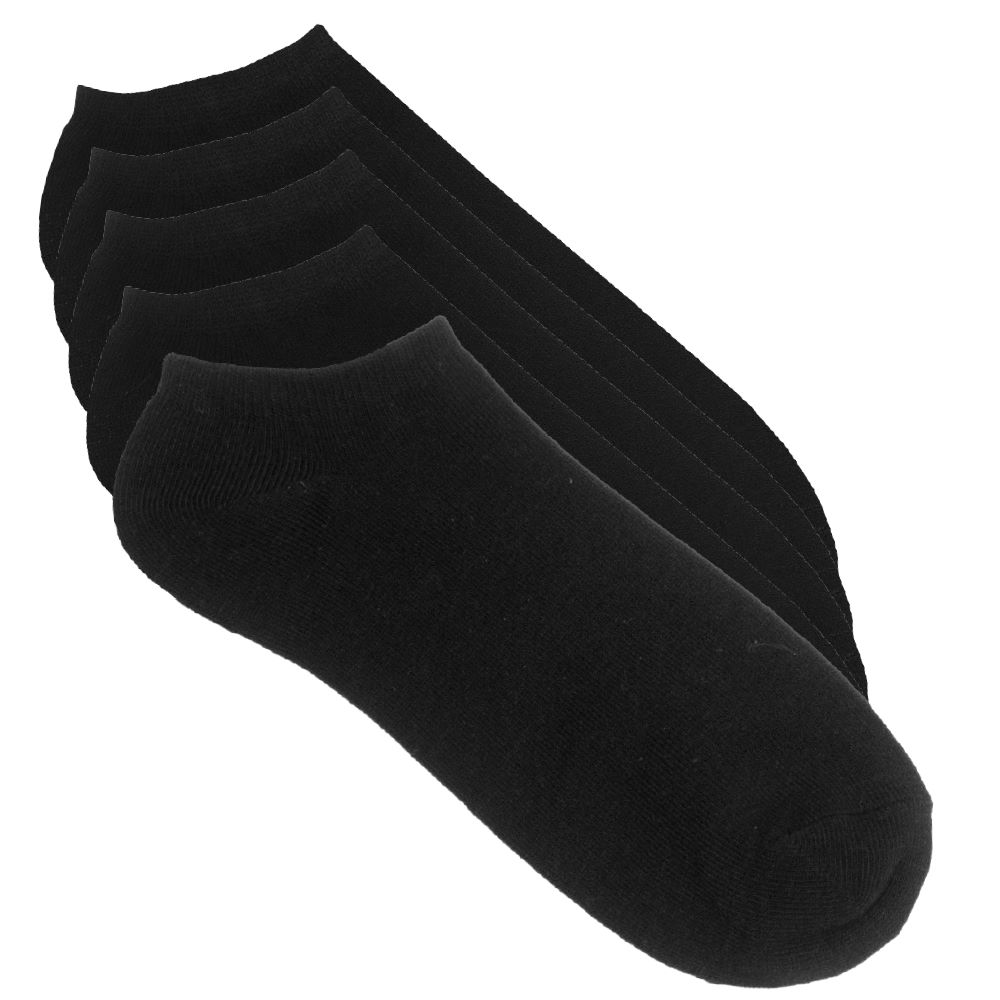Dames sneakersokken  5-Pack Zwart kopen? Goed en goedkoop