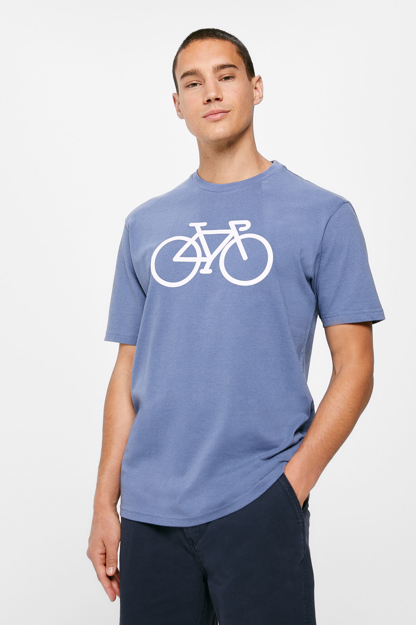 Camisa de ciclismo - azul médio