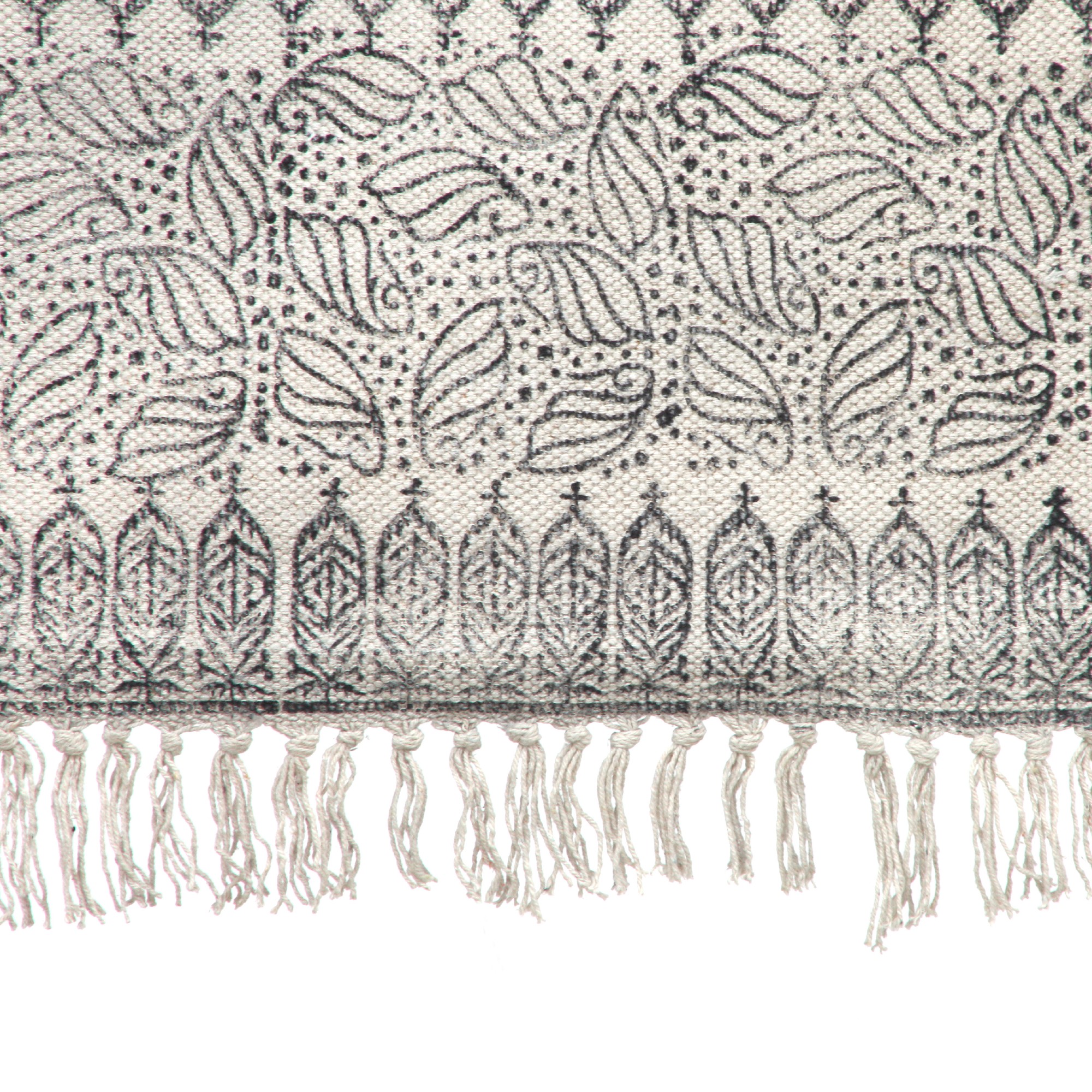 Teppich 'Diken', handbedruckt, weiß, L 140 cm, B 200 cm von fischer's lagerhaus