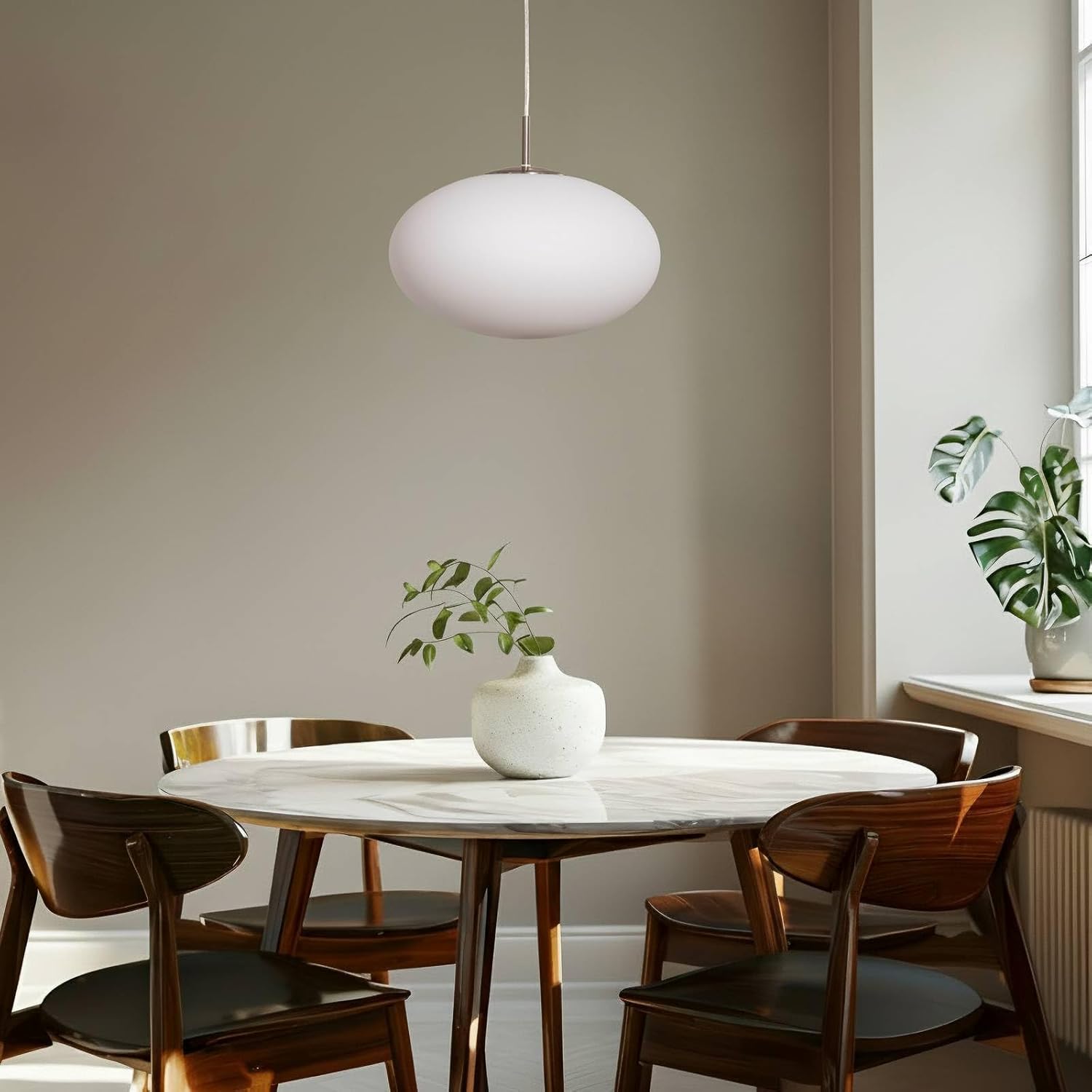 Lindby Pendelleuchte Sonika (1 flammig, E27) - Glas Hängelampe Esstischlampe Hängeleuchte Wohnzimmerleuchte