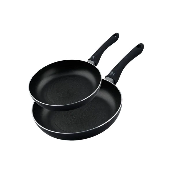 Lot de deux poêles à frire de 24 cm et 28 cm en aluminium pressé Smart