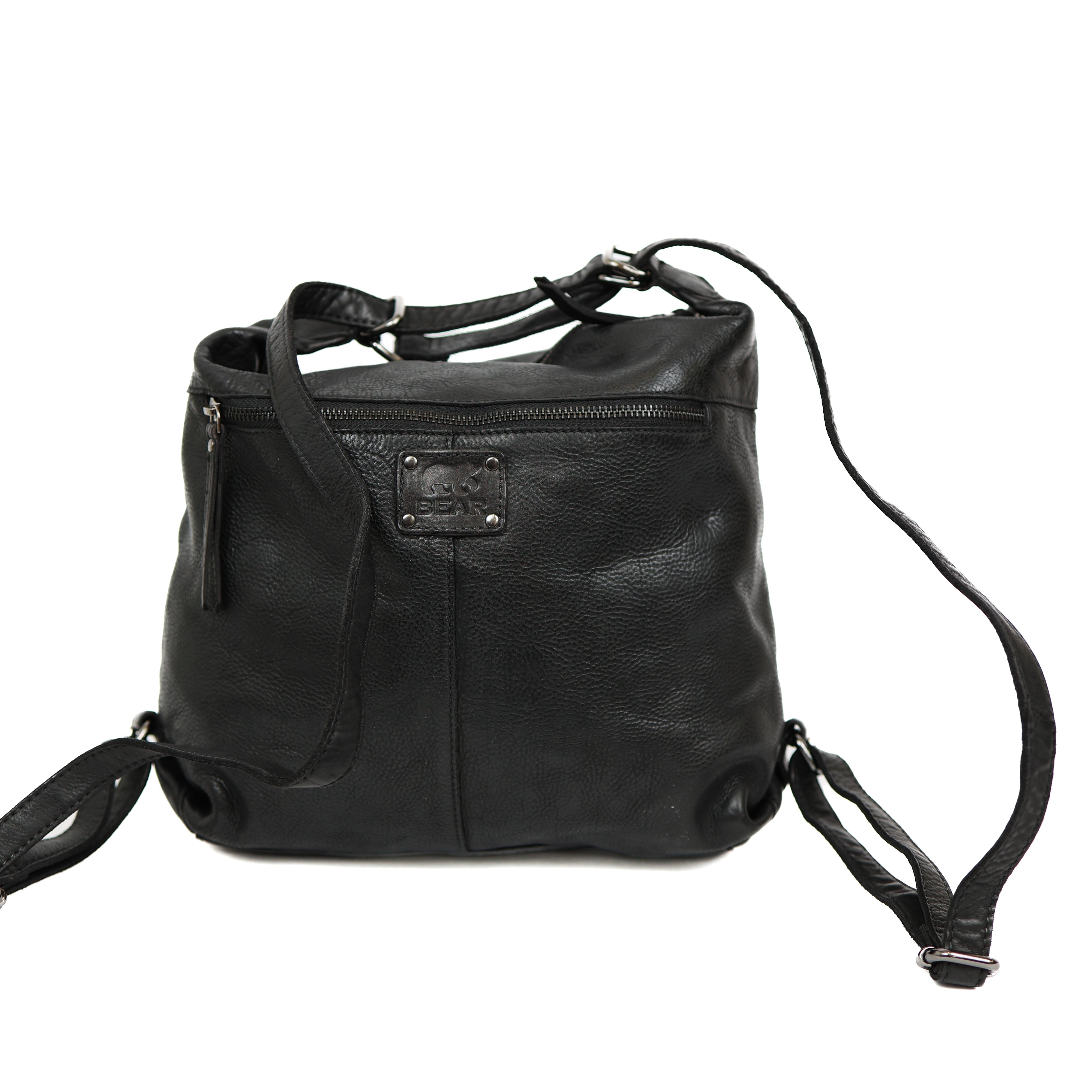 Rugzak/handtas 'Veerle' zwart Black