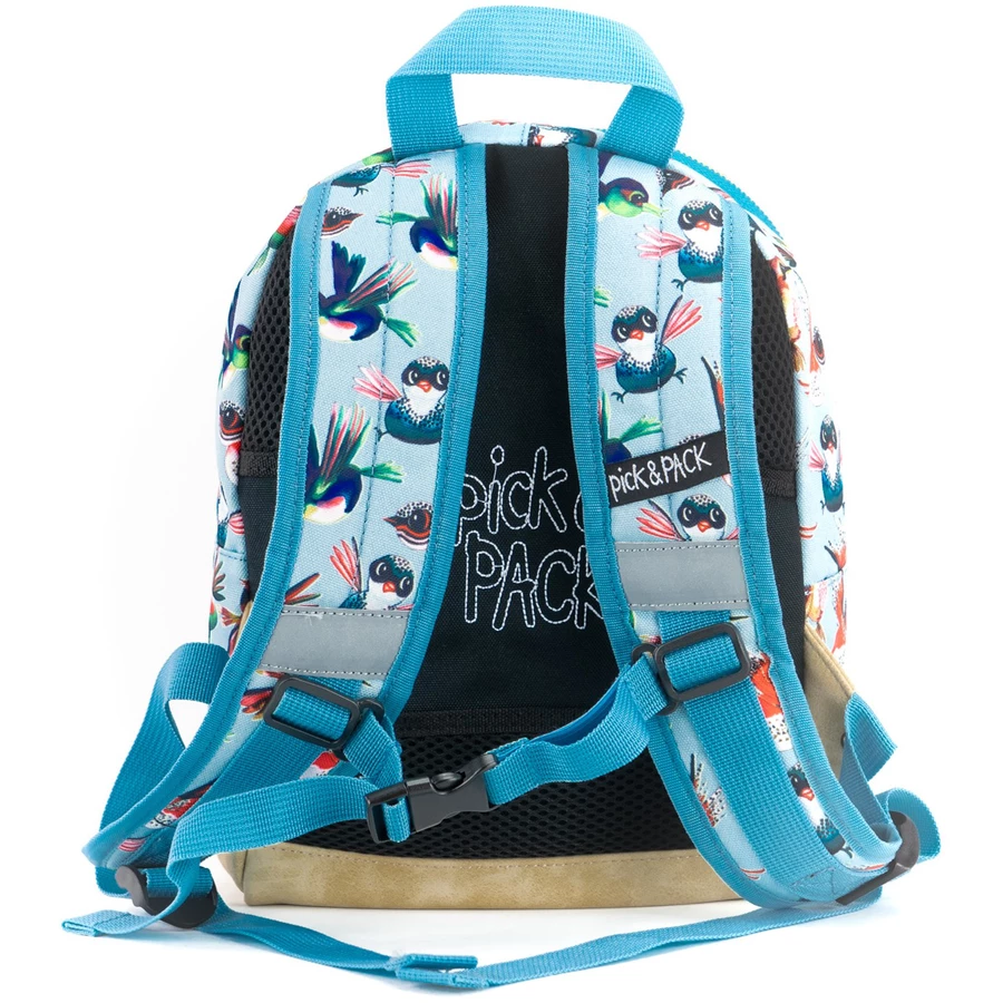 Pick & Pack Rucksack Birds S Blau