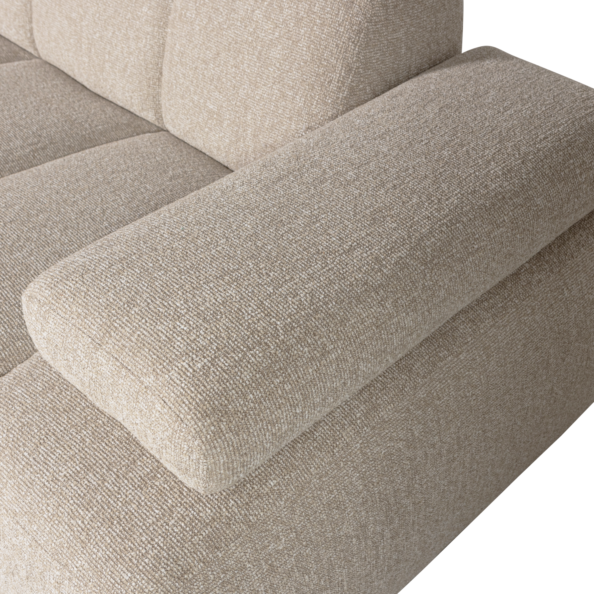 1,5-zits Bank Mojo Mojo 1,5-zits met Arm Rechts - Bouclé - Beige Melange