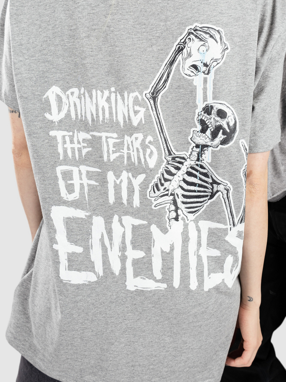 Any Means Necessary Tears Of My Enemies T-Shirt heather grey
