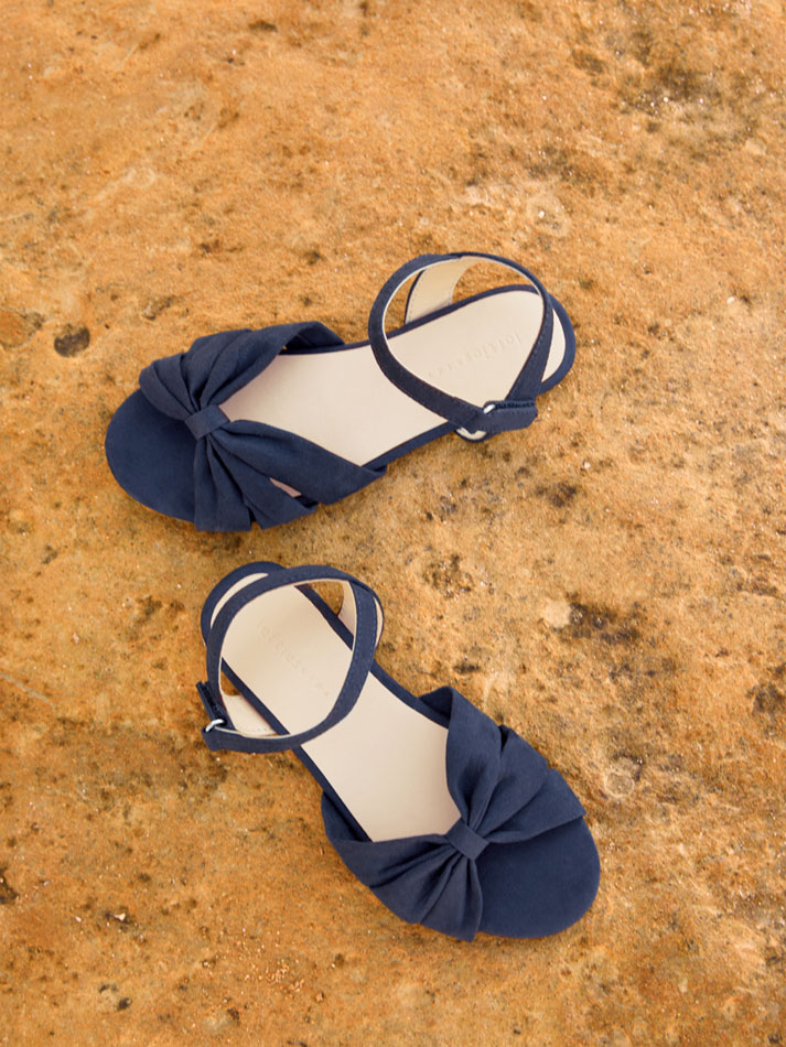 Sandália com nó - Azul marinho
