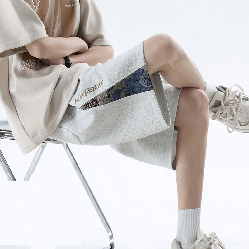 Priam - Mid Rise Plain Logo Shorts